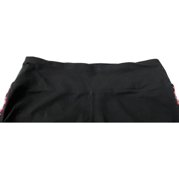 IDEOLOGY HIGH RISE ACTIVEWEAR LEGGINGS, WOMENS, L, BLACK W/PINK TRIM,FULL LENGTH - Picture 5 of 11